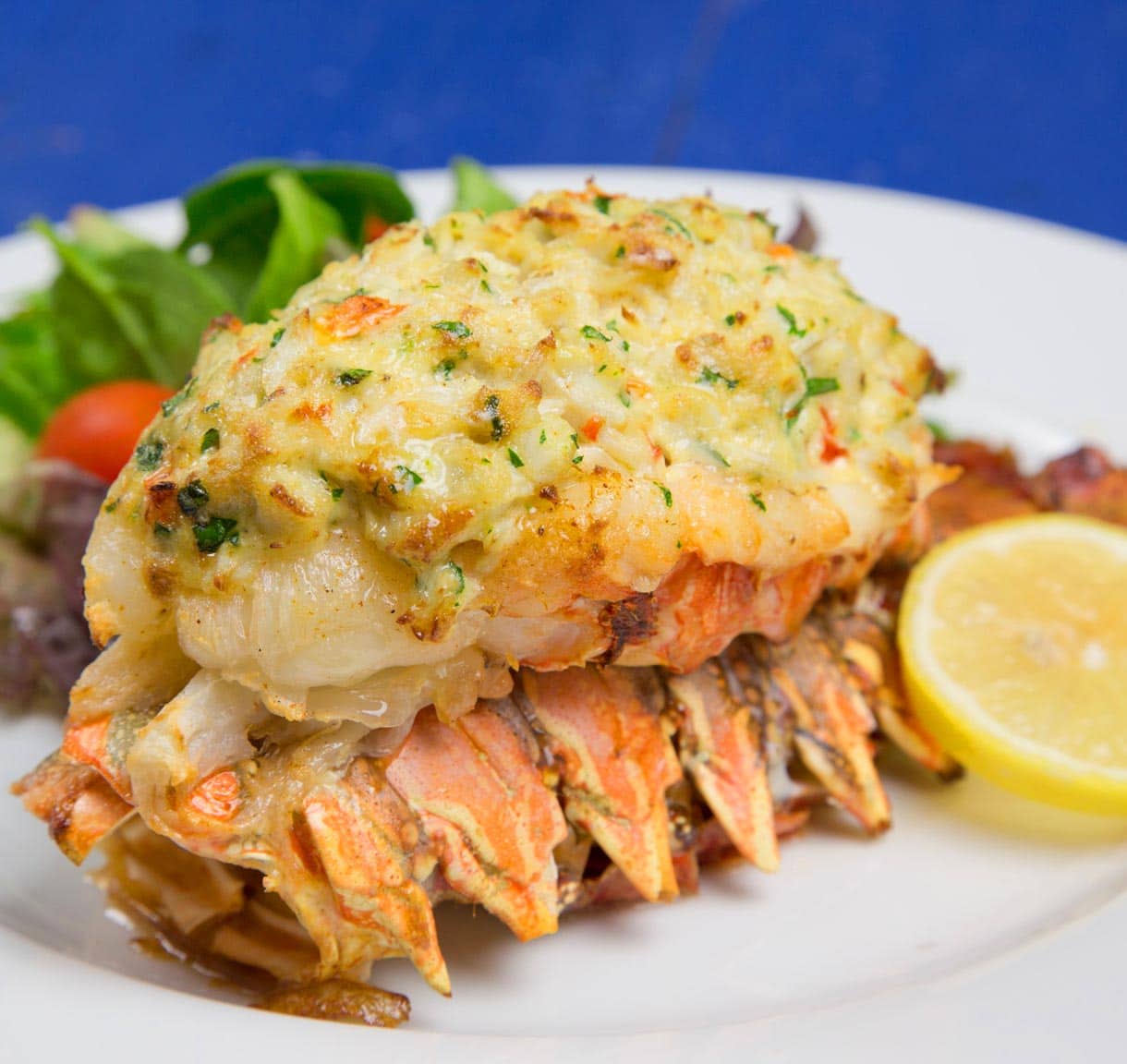 Crab Stuffed Lobster Tail